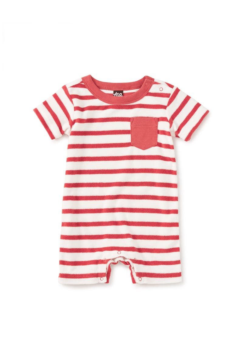 New Pocket Shortie Baby Romper, Main, color, Pomme