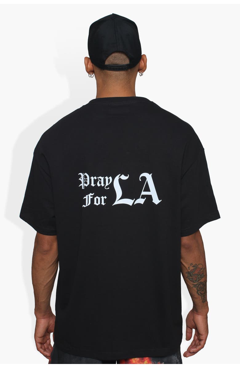 THE CELECT Times Pray For LA Tee, Alternate, color, Black