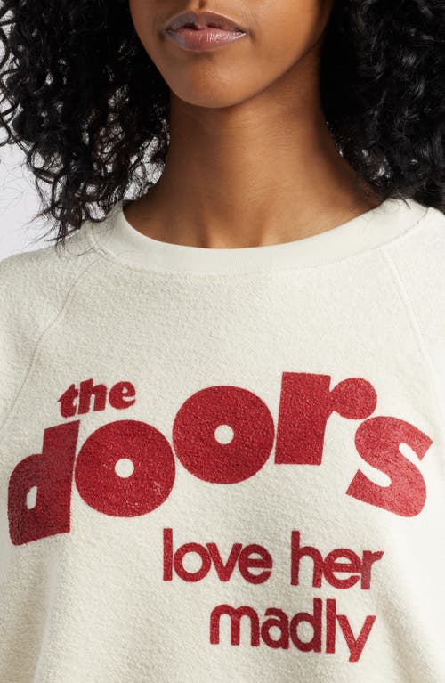 Daydreamer The Doors Love Her Madly Cotton Graphic Sweatshirt In Stone Vintage