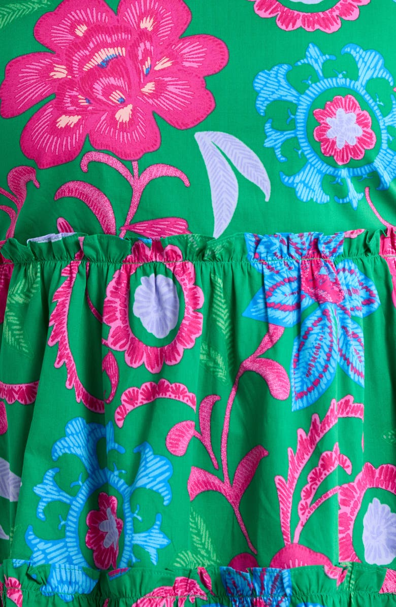 SUGARLIPS Cabina Floral Ruffle Tiered Cotton Mini Sundress, Alternate, color, Cabina