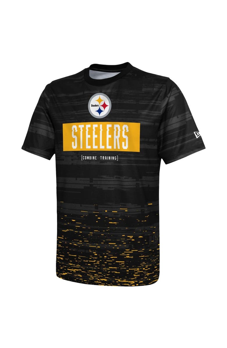 New Era Men's New Era Black Pittsburgh Steelers Combine Authentic Sweep T-Shirt, Alternate, color, 