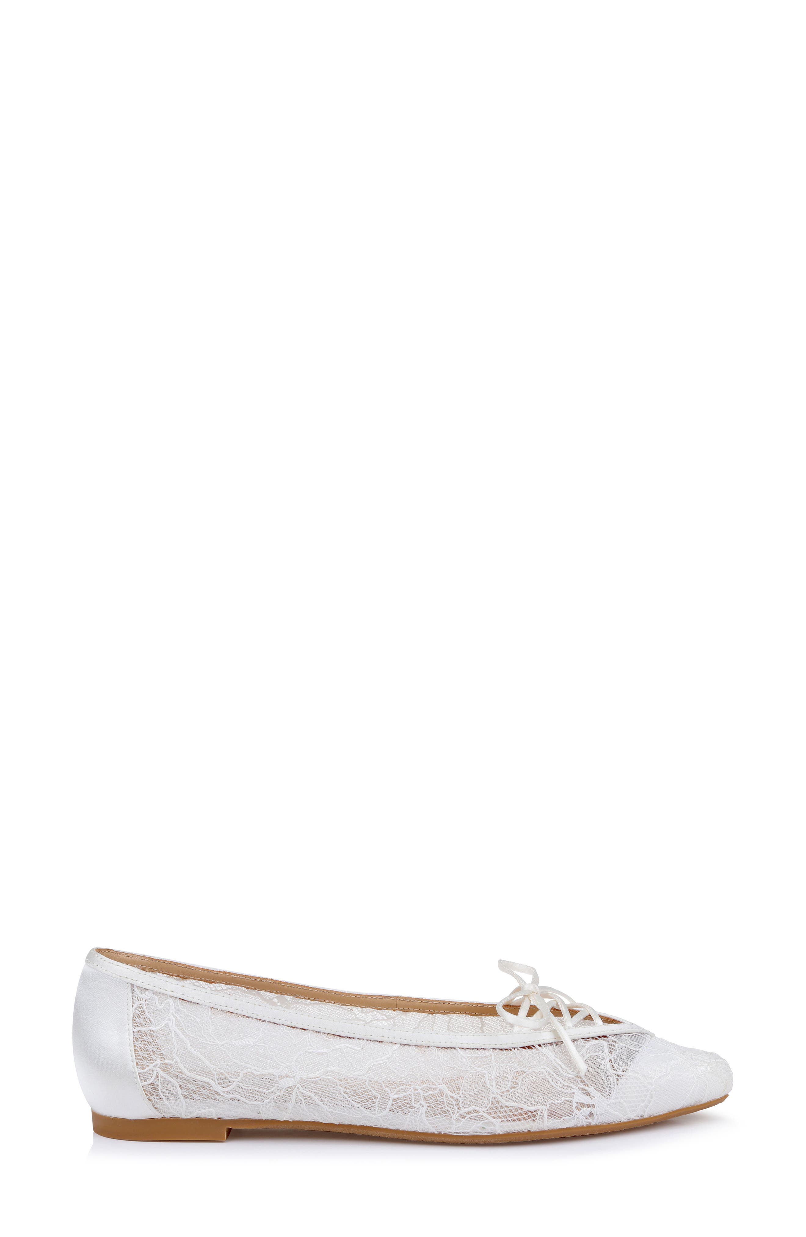 Raelyn Lace Ballet Flat, Alternate, color, WHITESATIN