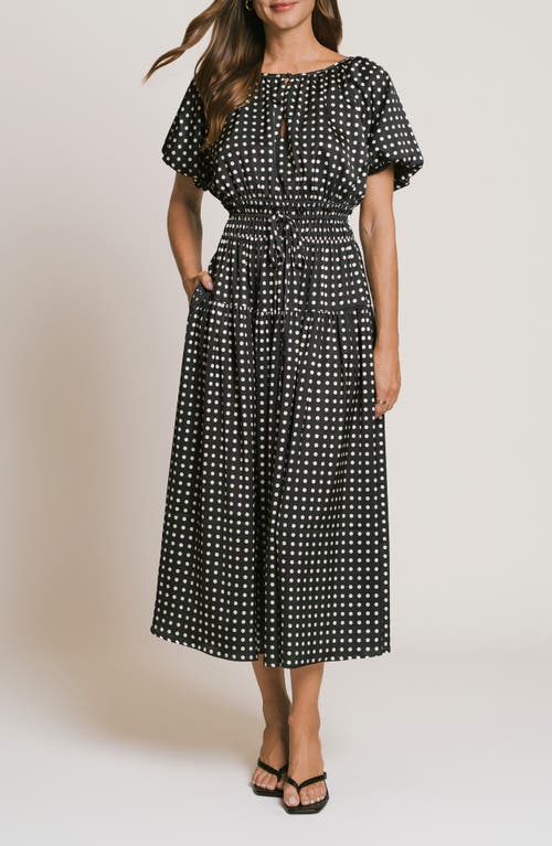 Matty M . Anastasia Puff Sleeve Maxi Dress In Black