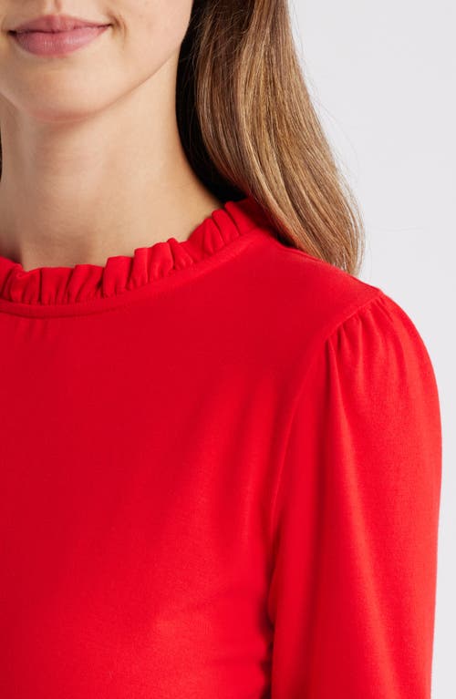 Caslonr Caslon(r) Ruffle Detai Top In Red Goji