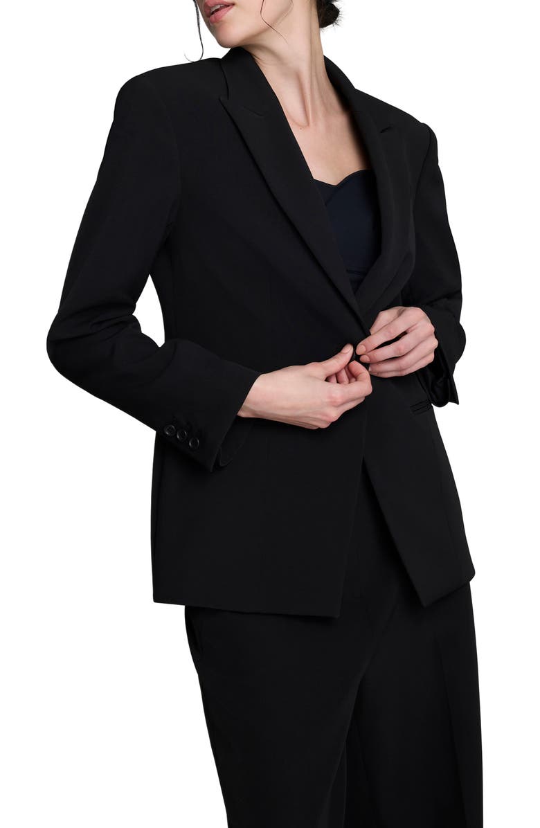 Kenneth Cole Luxe Twill Slim Fit Blazer, Alternate, color, Black