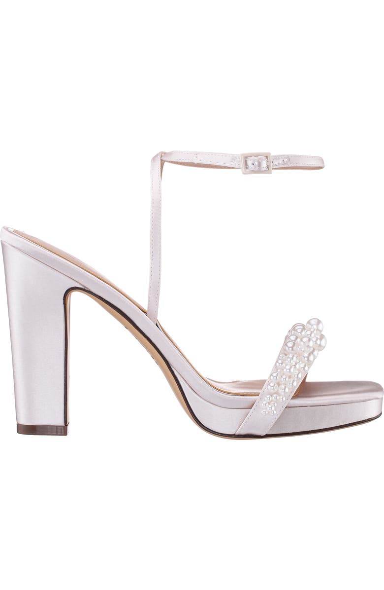 Nina Evette Ankle Strap Platform Sandal, Alternate, color, Ivory