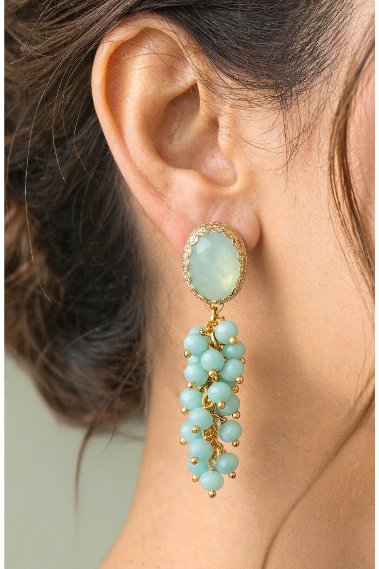 Jemsa Drop Earrings, Alternate, color, TURQUOISE