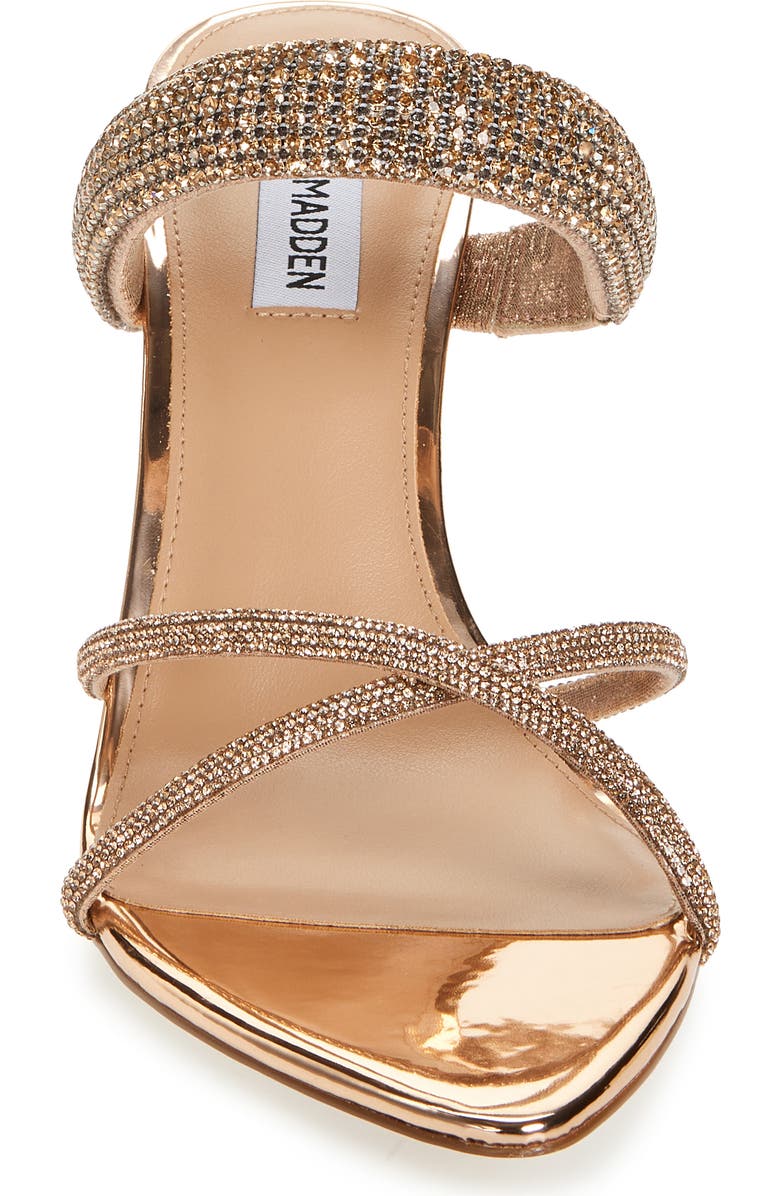 Steve Madden Camina Crystal Strap Slide Sandal, Alternate, color, Rose Gold