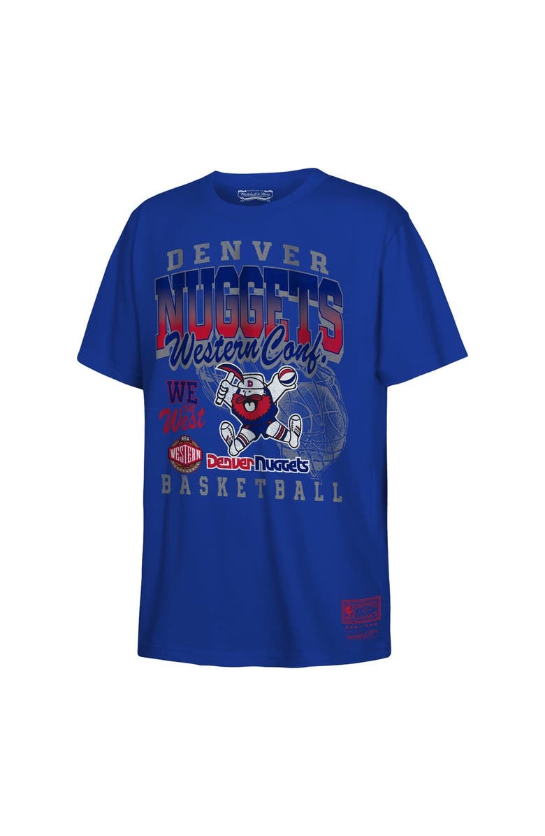 Mitchell & Ness Youth Mitchell & Ness  Blue Denver Nuggets 2025 NBA Playoffs Retro Monumental T-Shirt, Alternate, color, 
