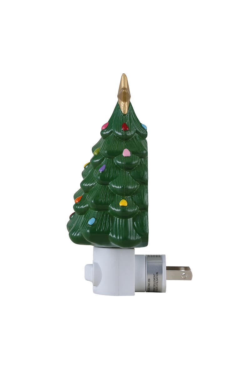 5 in. Shatterproof Night Light - Snowman, Alternate, color, Green Christmas Tree