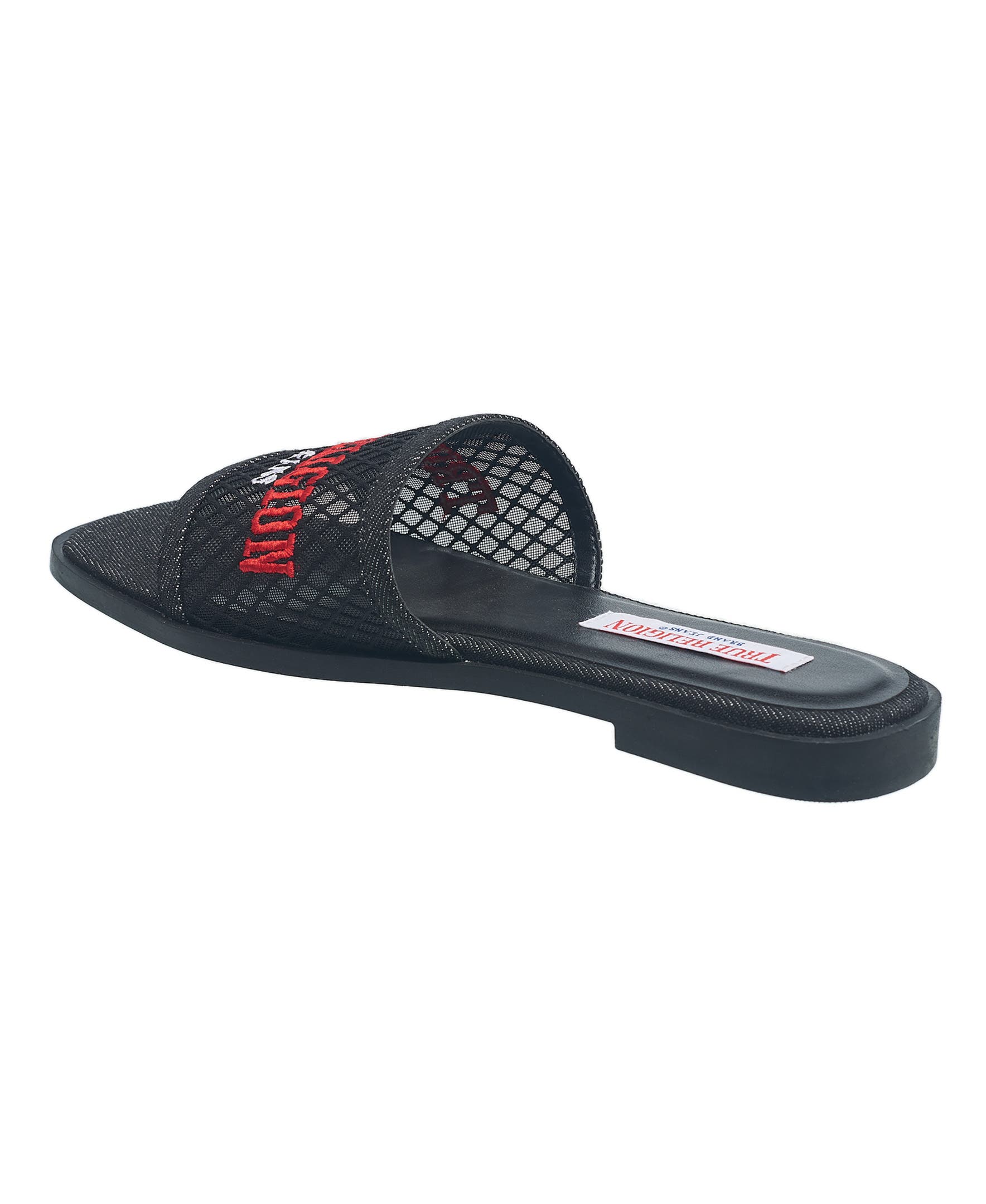 True Religion Brat Mesh Slip on Sandal, Alternate, color, Black