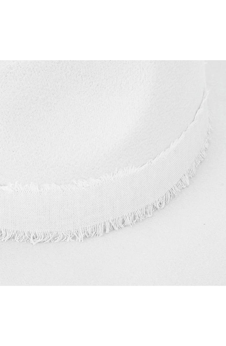 San Diego Hat Ribbon Trim Felt Fedora, Alternate, color, White