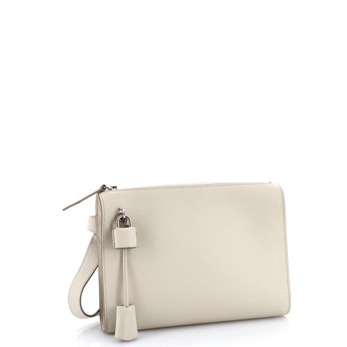 Pre-owned Hermes Hermes Bolittle Pouch Evercolor In Gray