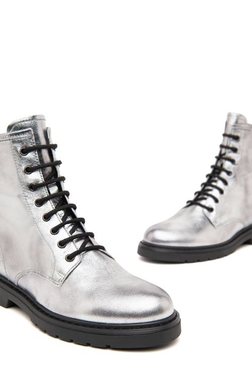 Nerogiardini Clean Combat Boot In Silver