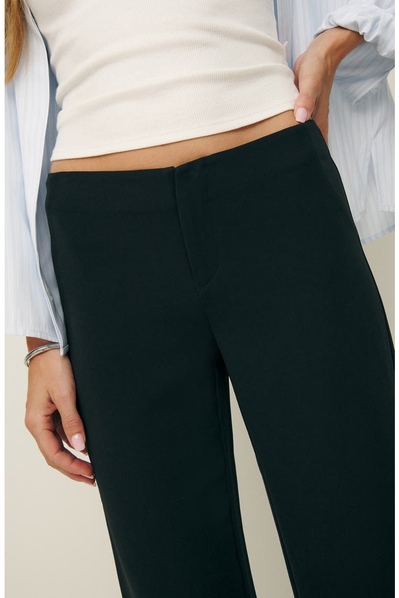 Vida Stripe Straight Leg Pants, Alternate, color, PITCH BLACK