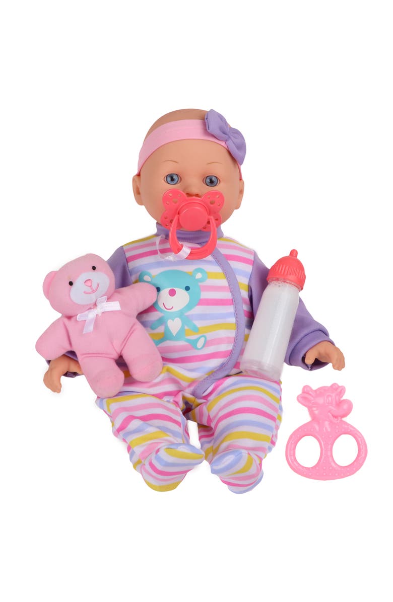 Dream Collection 14 Inch Baby Doll Maggie with Teddy, Alternate, color, Multicolored