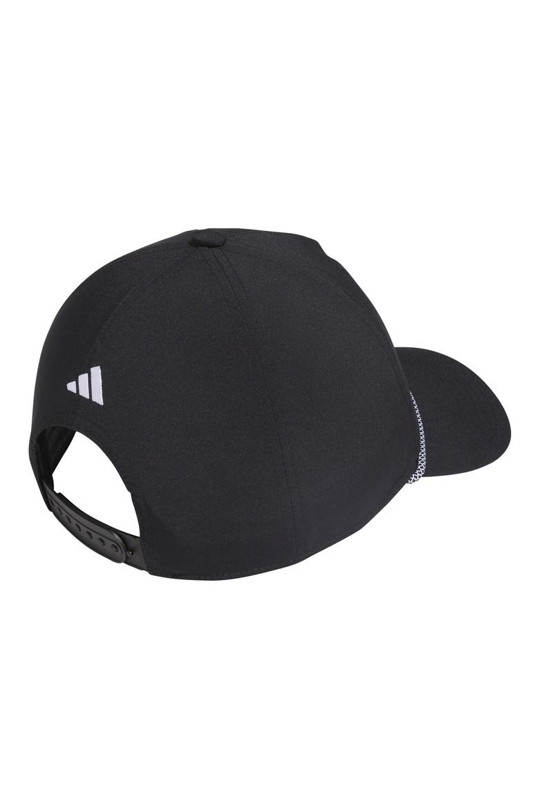 Rope Trim Golf Snapback Hat, Alternate, color, BLACK