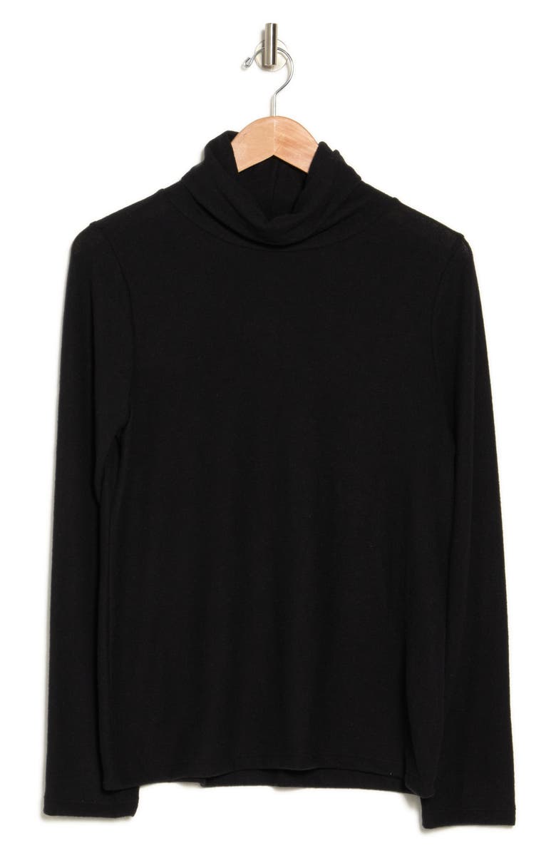 Renee C Long Sleeve Turtleneck Top, Alternate, color, Black