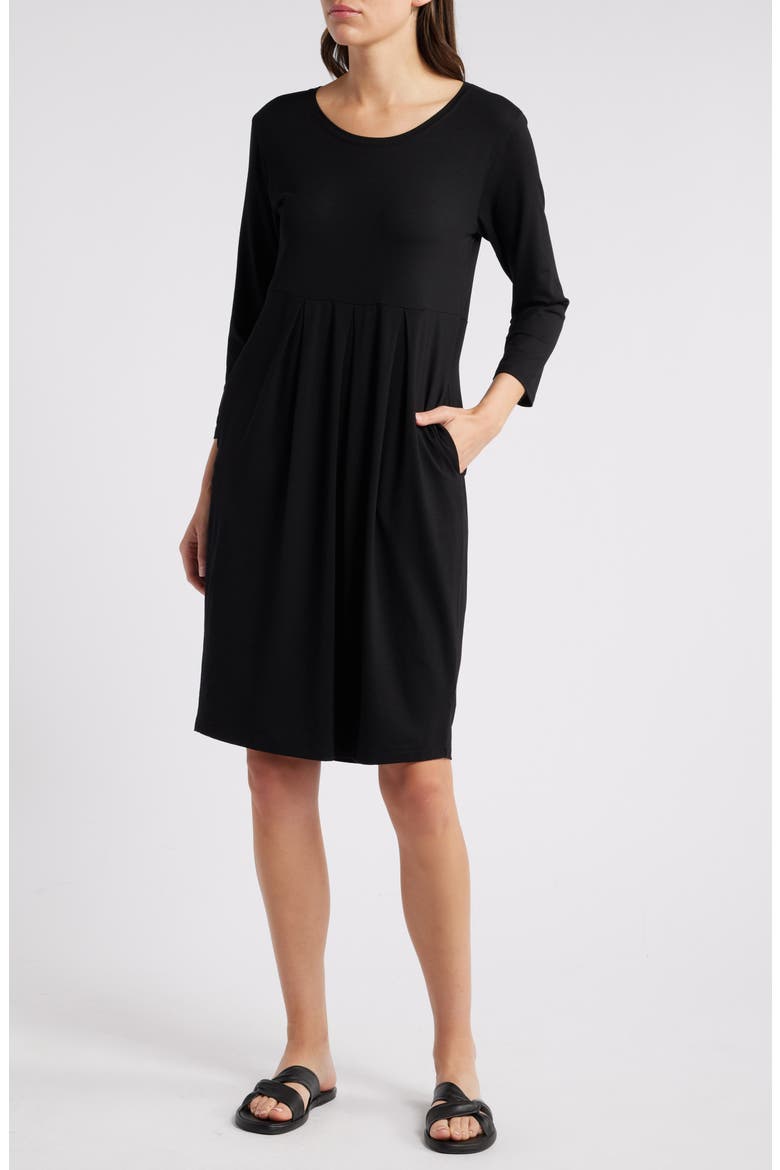 Noma Long Sleeve Jersey Dress, Main, color, BLACK