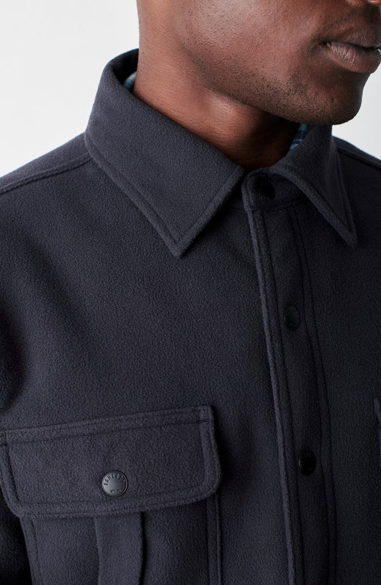 Faherty Fleece Lined Snap Shirt Jacket, Alternate, color, 