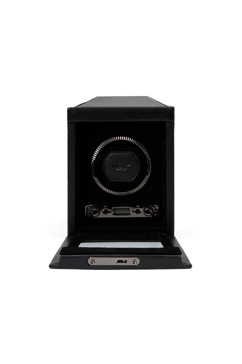 British Racing Single Watch Winder, Alternate, color, Black