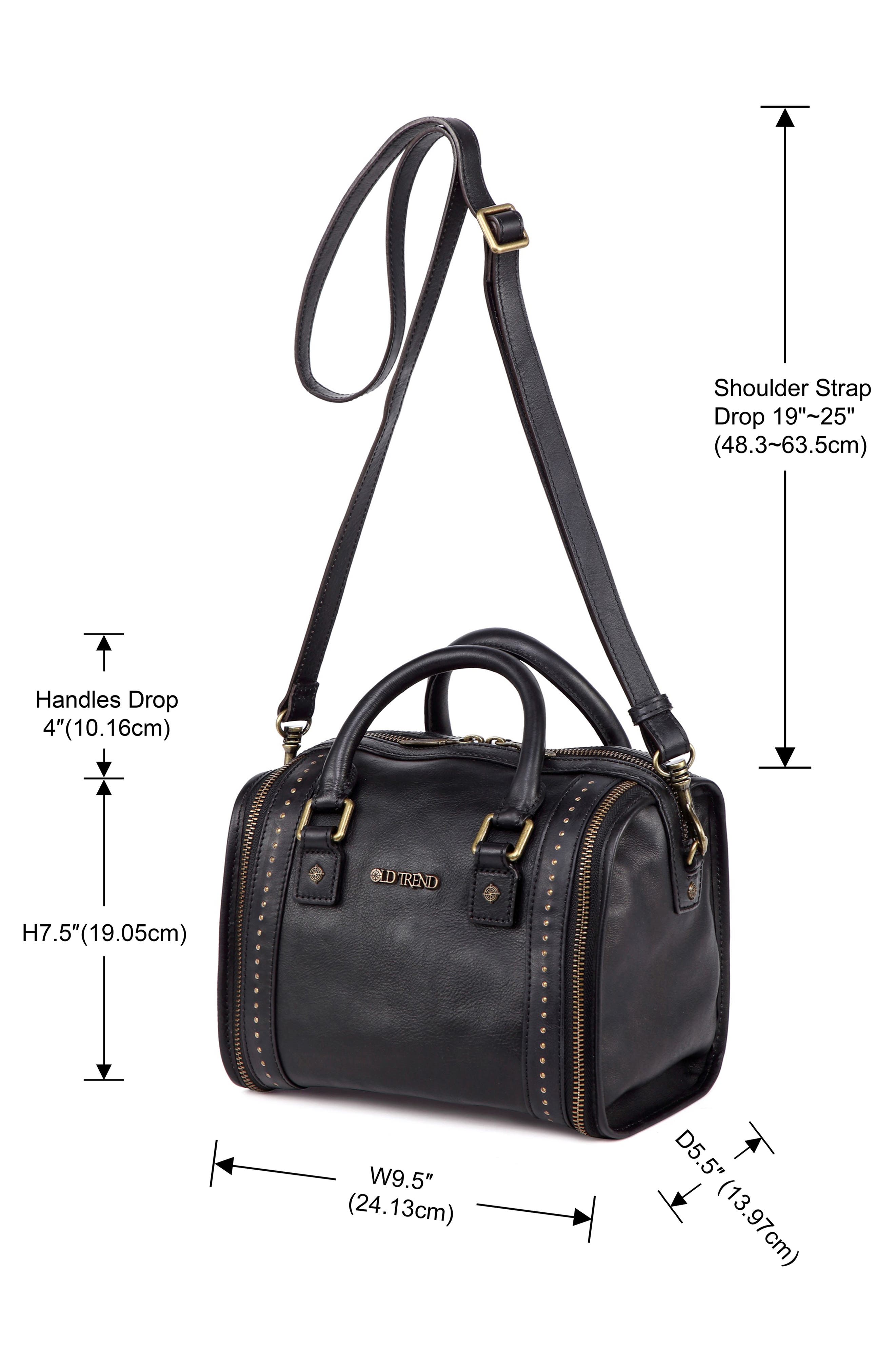 OLD TREND Mini Trunk Leather Crossbody Bag, Alternate, color, Black