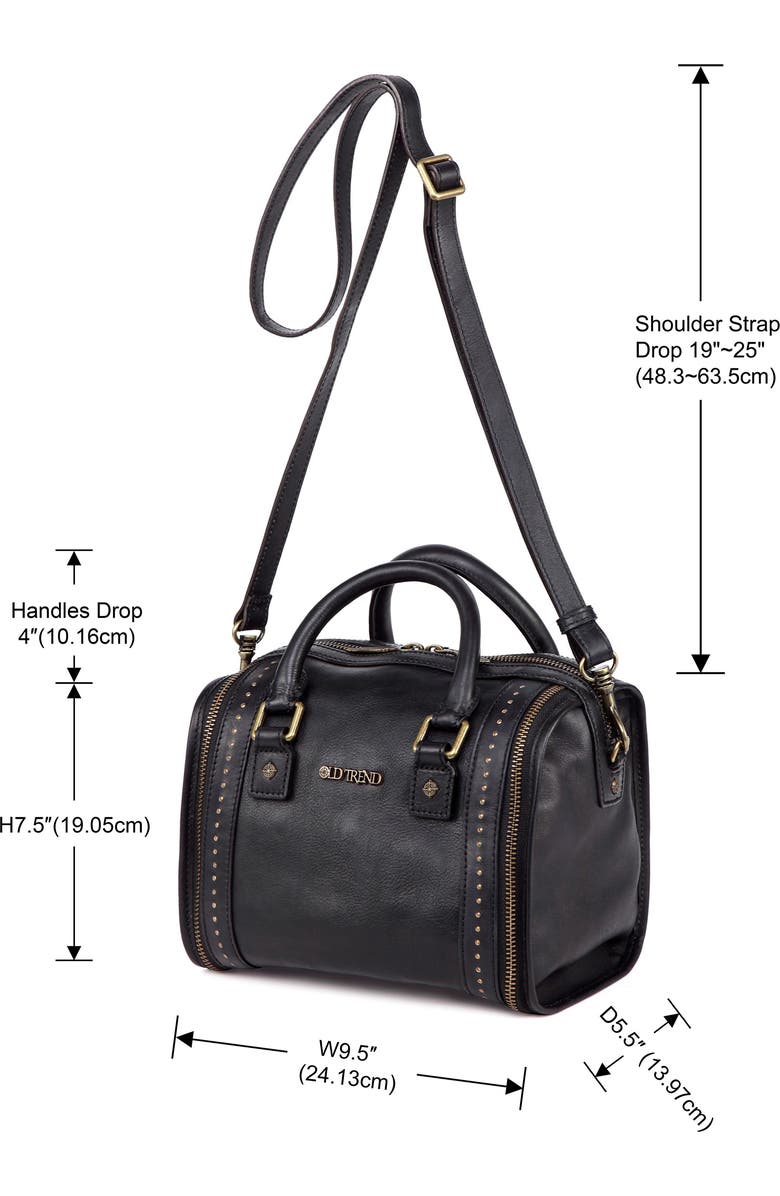 OLD TREND Mini Trunk Leather Crossbody Bag, Alternate, color, Black