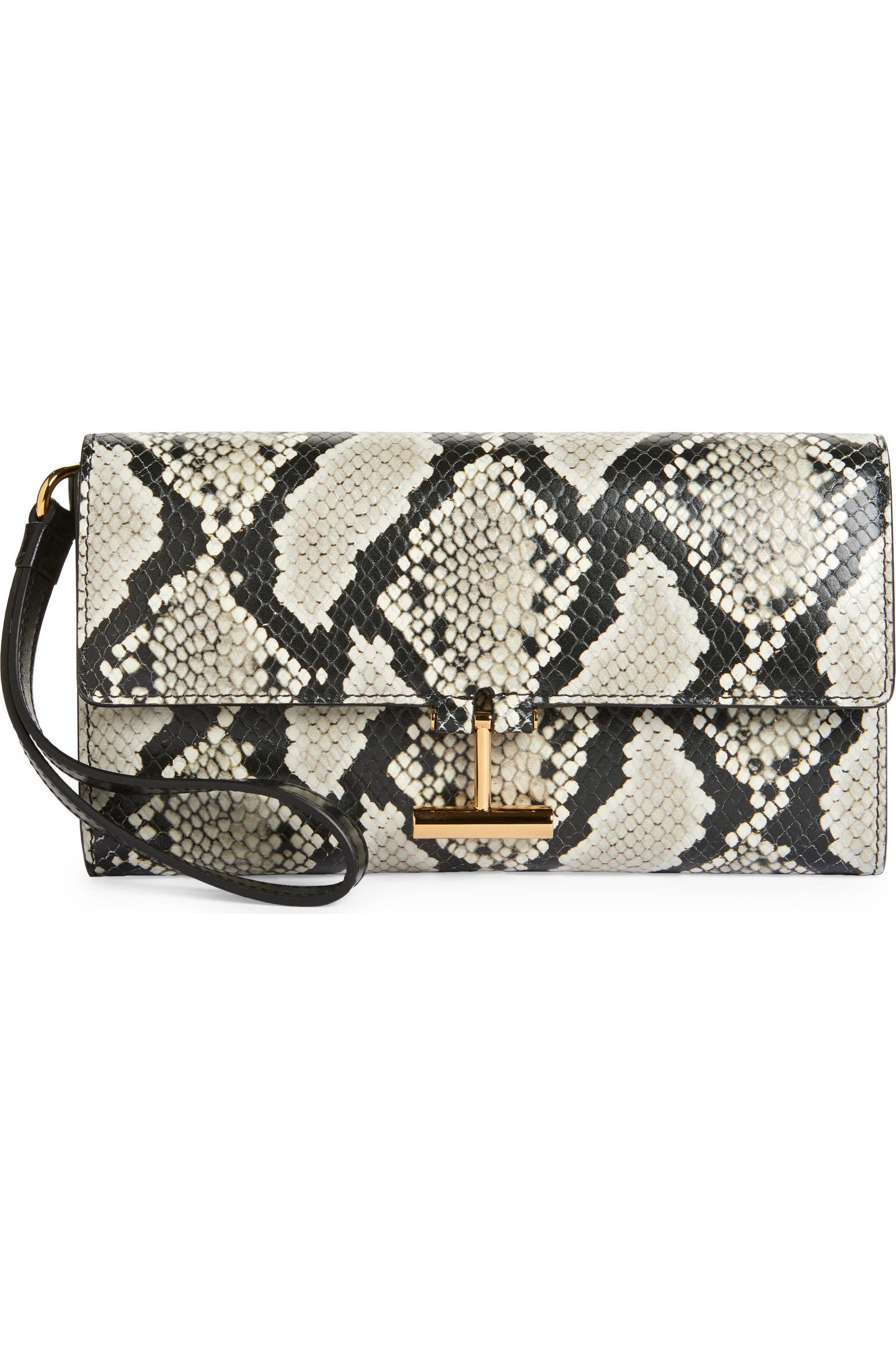 TOM FORD Tara Python Embossed Leather Wristlet (Women) | Nordstrom