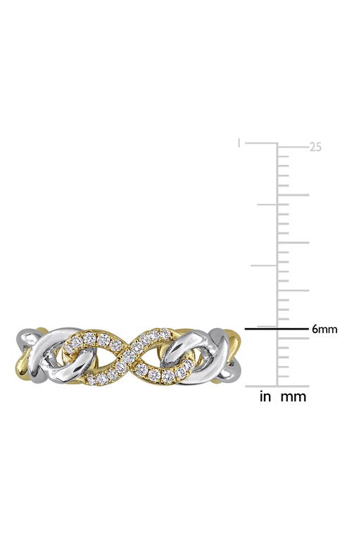 Created Forever Lab-grown Diamond Two-tone Infinity Band Ring In Metallic
