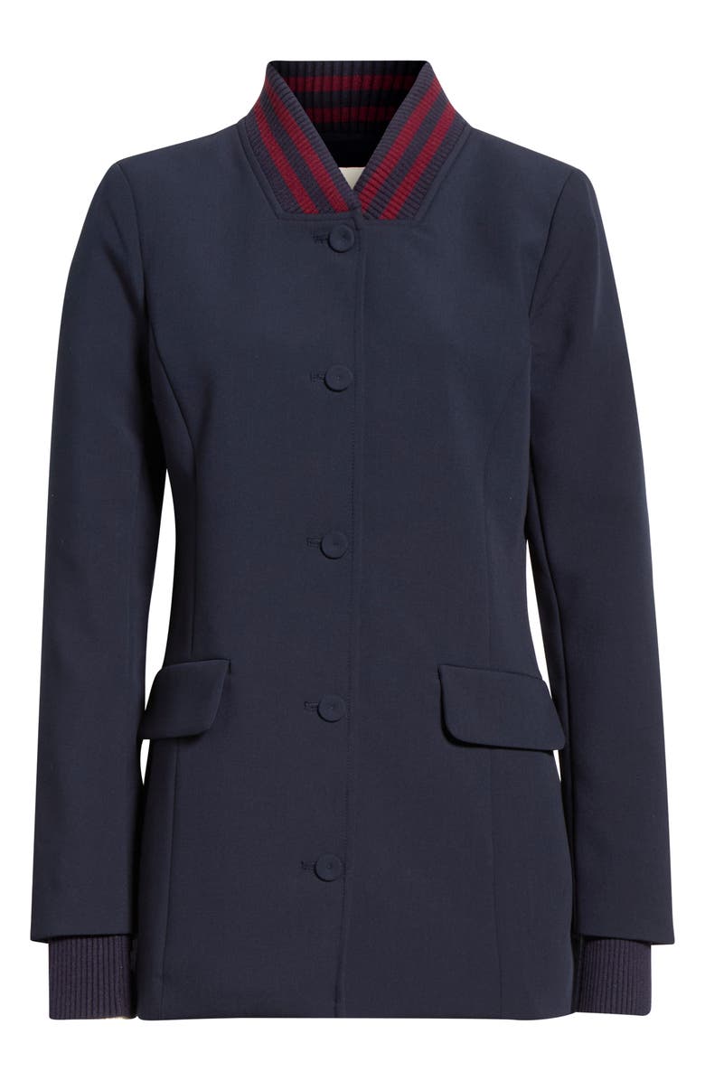 Favorite Daughter The Varsity Blazer, Alternate, color, Navy/ Vino