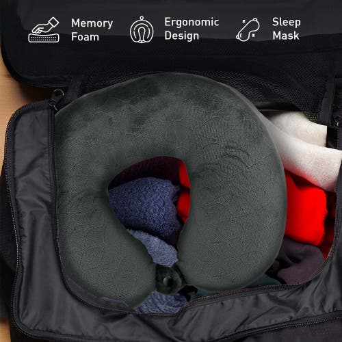 Pursonic Travel Comfort & Entertainment Bundle 2-in-1 Water Bottle Speaker & Memory Foam Travel Pill In Multicolor