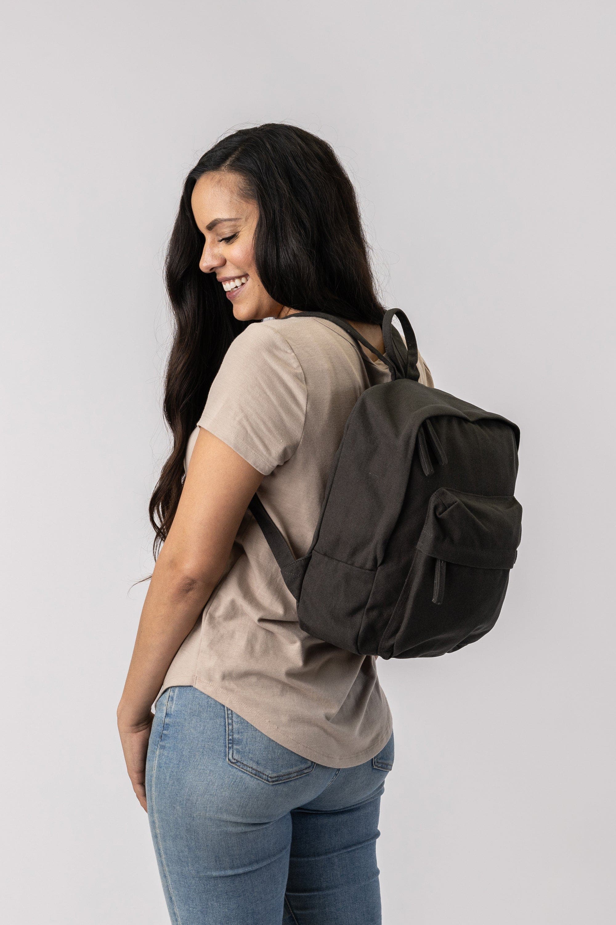 Organic Cotton Mini Backpack, Alternate, color, Charcoal Grey
