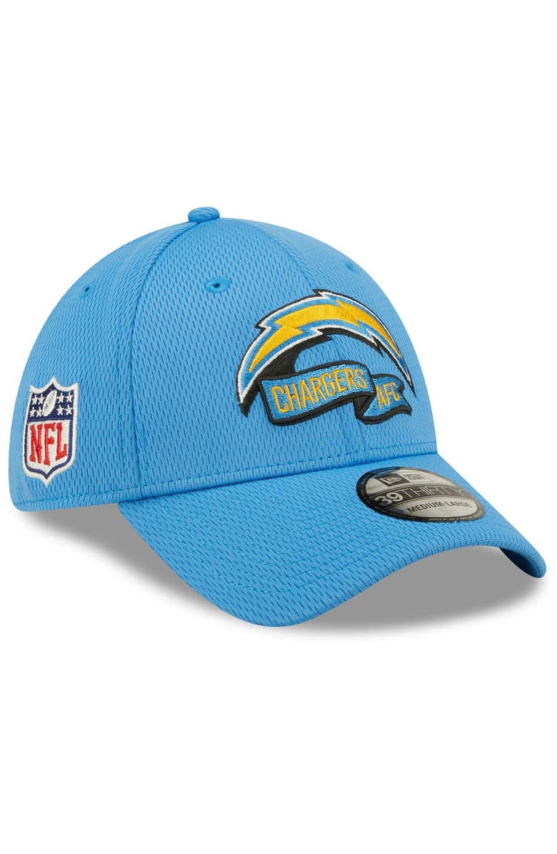 New Era Men's New Era Powder Blue Los Angeles Chargers 2022 Sideline 39THIRTY Coaches Flex Hat, Main, color, 