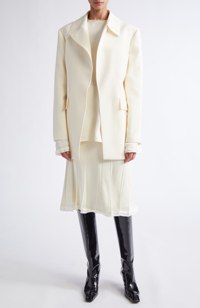 Jil Sander Darted Tailored Jacket, Alternate, color, Chalk