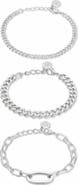 Ettika Set of 3 Chain Link Bracelets