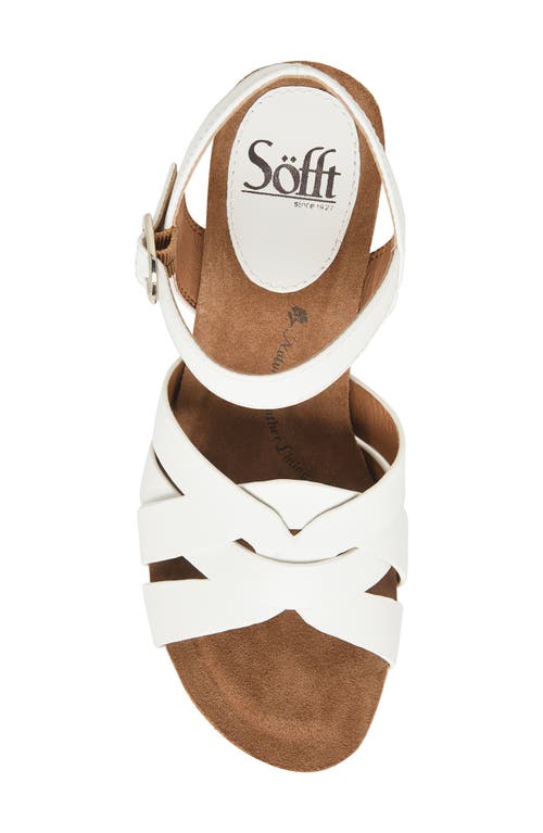 Söfft Carlana Wedge Sandal In White