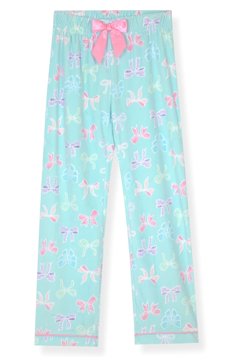 SLEEP ON IT Kids' Two-Piece Pajamas & Headband Set, Alternate, color, Multi Teal