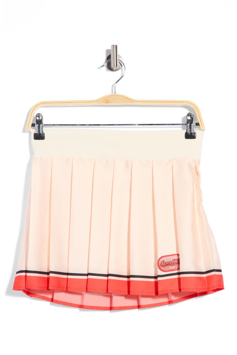 Naomi Pleated Cover-Up Miniskirt, Alternate, color, LIGHT BEIGE