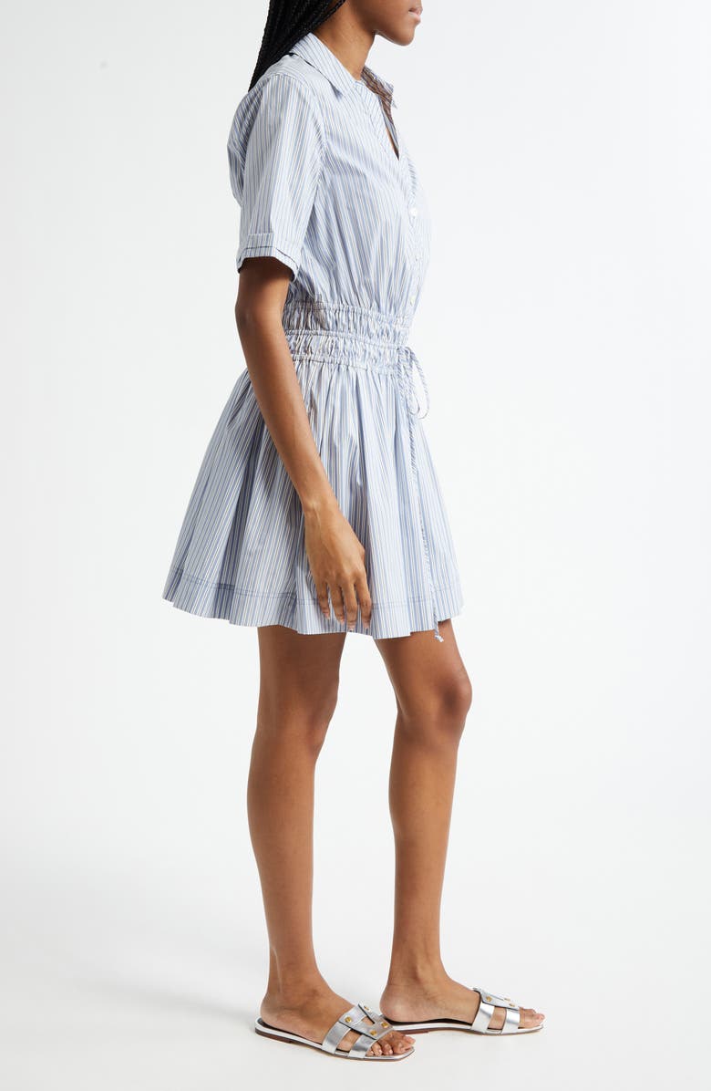 Veronica Beard Susan Stripe Cotton Blend Shirtdress, Alternate, color, Blue Multi