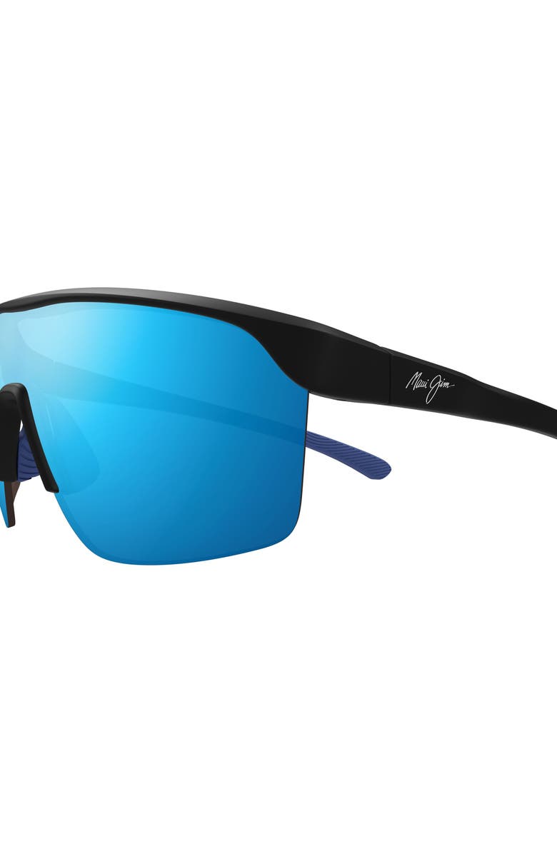 Maui Jim Paluna 99mm PolarizedPlus2<sup>®</sup> Semi-Rimless Sunglasses, Alternate, color, Black