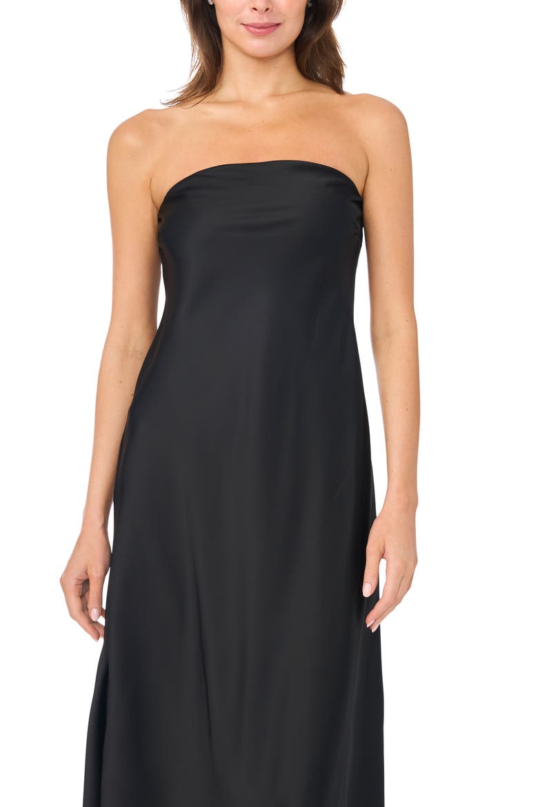 Strapless Maxi Dress, Alternate, color, RICH BLACK