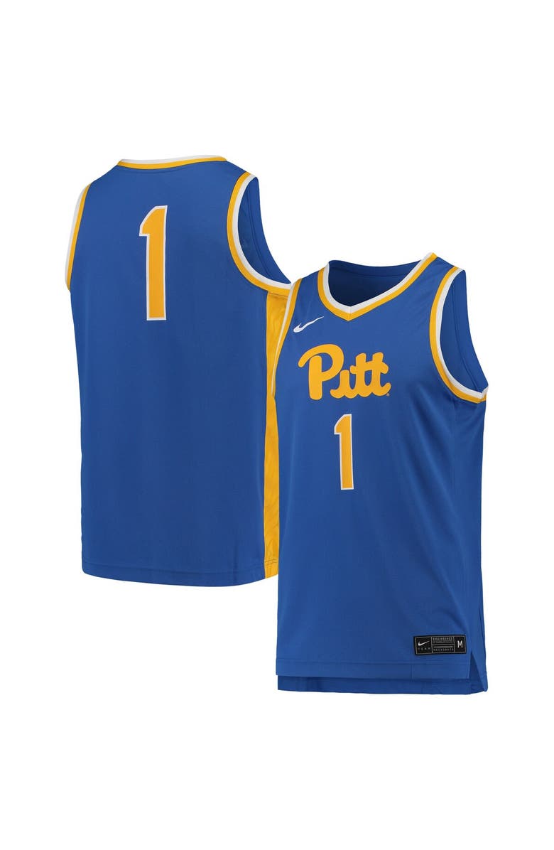 Nike Men's Nike #1 Royal Pitt Panthers Team Replica Basketball Jersey, Main, color, Royal