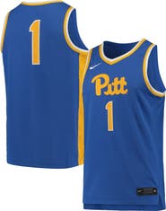Nike Men's Nike #1 Royal Pitt Panthers Team Replica Basketball Jersey