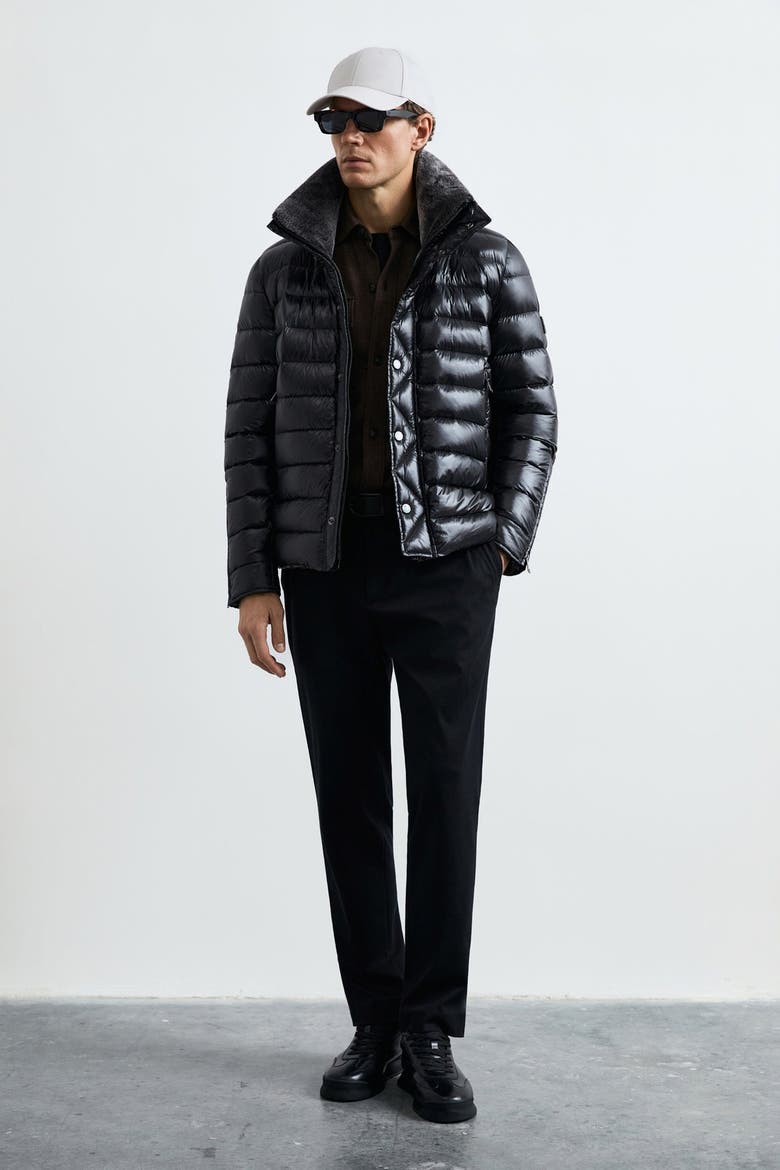 Jack Men's Shiny Goose Down Puffer Jacket, Alternate, color, Black