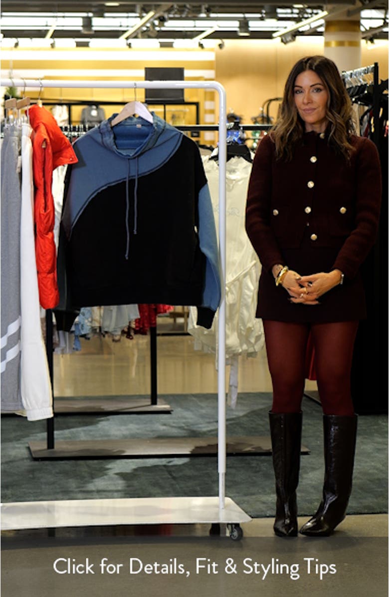 FP Movement Homestretch Colorblock Tie Neck Sweatshirt, sales video thumbnail