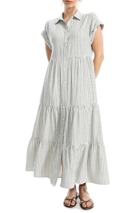Tiered Maxi Shirtdress