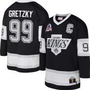 Mitchell & Ness Youth Mitchell & Ness Wayne Gretzky Black Los Angeles Kings 1992/93 Captain Patch Blue Line Player Jersey
