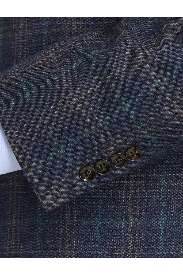 Big & Tall Multi Plaid Sport Coat, Alternate, color, NAVY