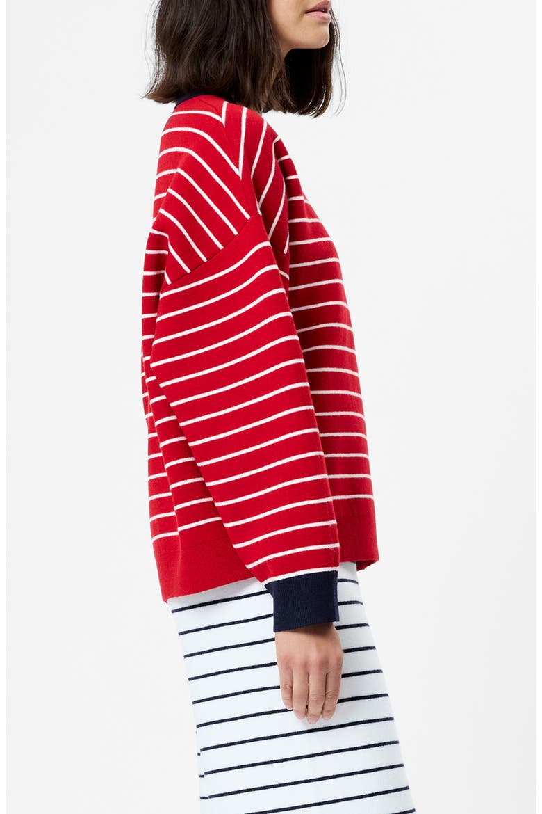 Marley Stripe Sweater, Alternate, color, CRIMSON RED-WHITE