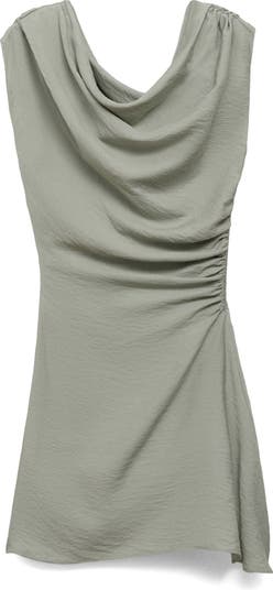 Asymmetric Drape One-Shoulder Minidress
